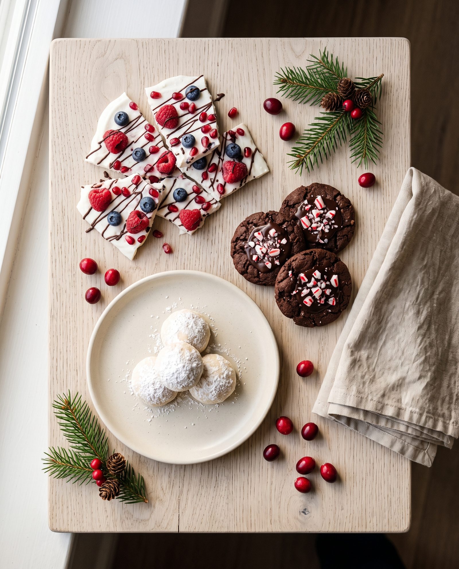 Healthy Christmas Desserts and Cookies (AI illustration)